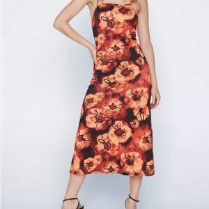 Floral Orange Maxi Dress